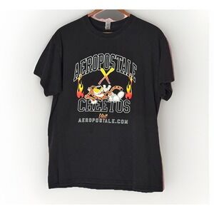 Aeropostale Cheetos T-Shirt Mens Size L‎ Black Chester Cheetah Graphic Logo
